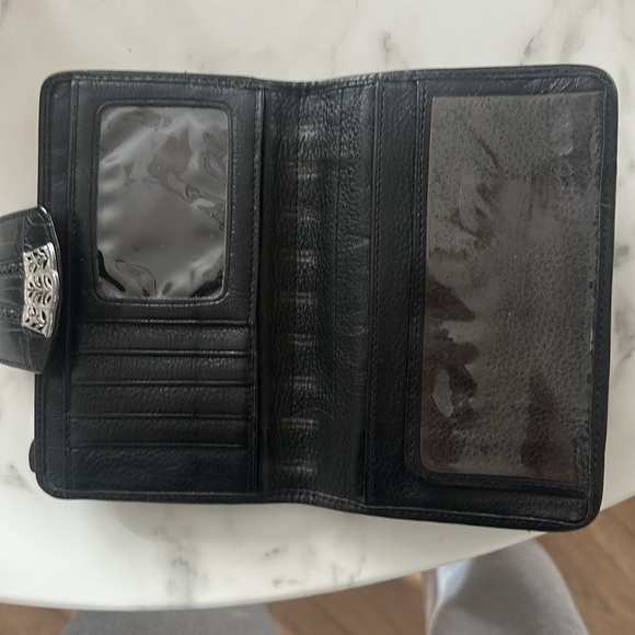 Brighton Black Leather Wallet checkbook all in one 7 x 4 - Picture 5 of 5